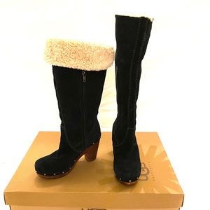 Ugg Lillian Suede and Shearling Boot